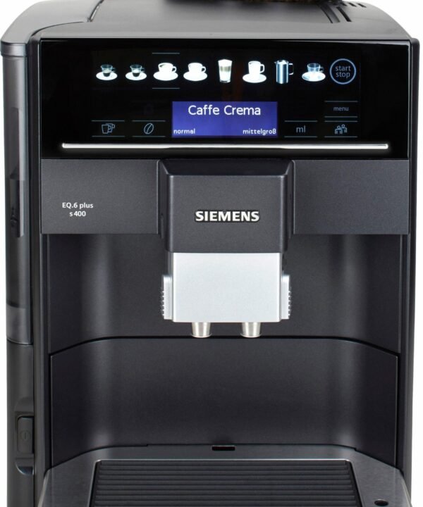 SIEMENS Kaffeevollautomat EQ6 plus s400 TE654509DE, Doppeltassenfunktion, Keramikmahlwerk, viele Kaffeespezialitäten, automatische Dampfreinigung, saphirschwarz - Image 4