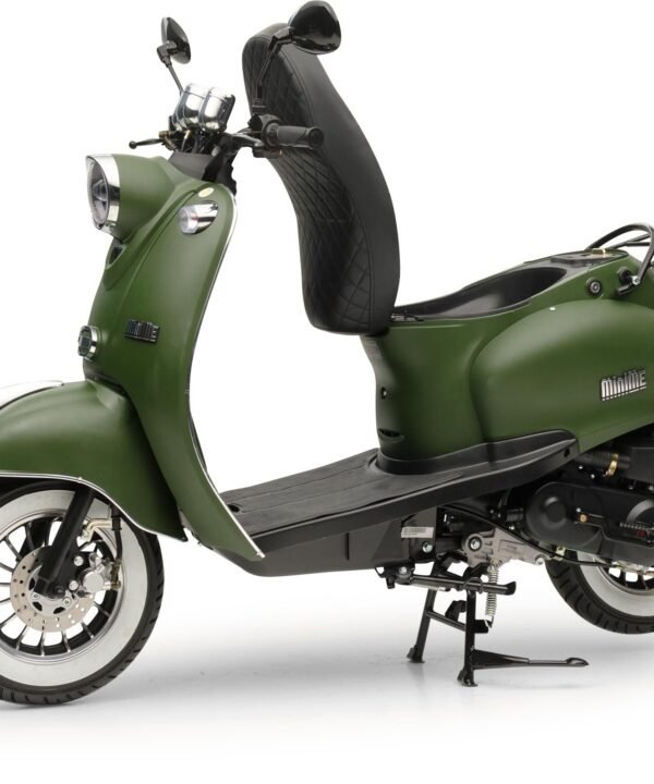 Burnout Motorroller MiniMe 2.0 Mattgrün, 50 ccm, 45 km/h, Euro 5, Unverwechselbares Retro Design, Moped - Image 10