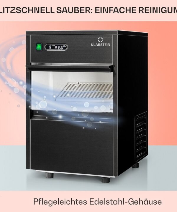 Klarstein Eiswürfelmaschine Powericer, Eiswürfelbereiter Elektrisch Ice maker 20kg /Tag 1,8 L LED - Image 5