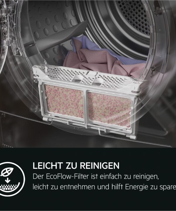 AEG Wärmepumpentrockner Serie 9000 TR9T75680, 3D-Scan-Restfeuchteermittlung, trocknet Wolle und Seide, 8 kg, 3D-Scan-Technologie-Restfeuchteermittlung, trocknet Wolle und Seide, Kondensationstrockner - Image 10