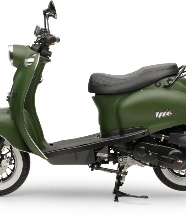 Burnout Motorroller MiniMe 2.0 Mattgrün, 50 ccm, 45 km/h, Euro 5, Unverwechselbares Retro Design, Moped - Image 2