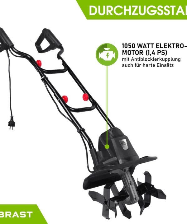 BRAST Elektromotorhacke Gartenfräse Kultivator Ackerfräse 1200-1500 Watt 36-45cm Arbeitsbreite, viele Modelle für kleine bis sehr große Rasenflächen, Elektro Motorhacke elektrische Motorhacke - Image 3