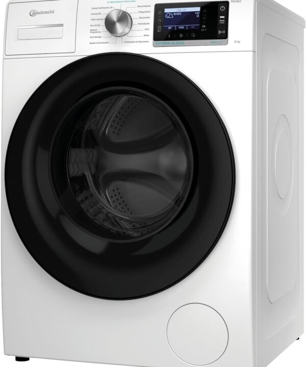 BAUKNECHT Waschmaschine B6R 88E SILENCE DE, 8 kg, 1400 U/min, Dampfprogramm, besonders leise, Vollwasserschutz - Image 8