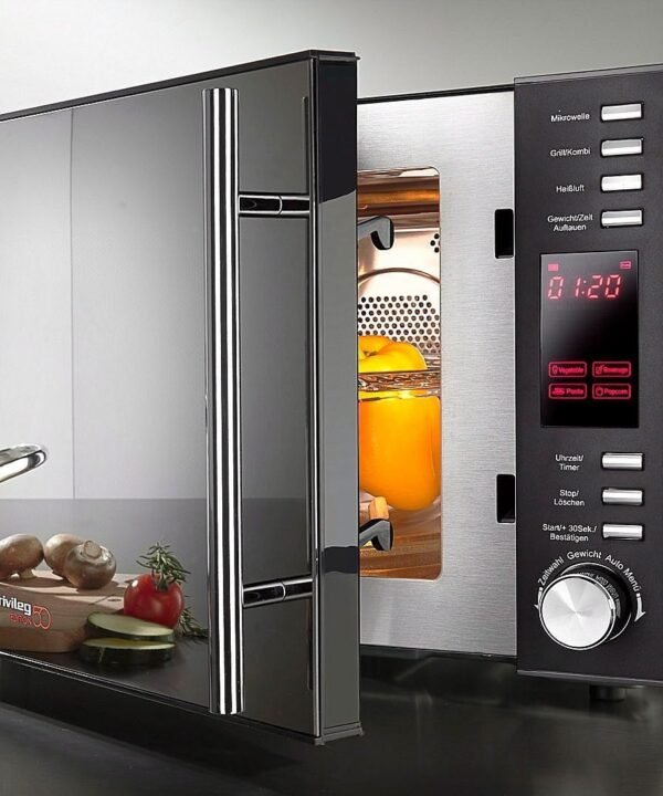 Privileg Mikrowelle 285902, Grill und Heißluft, 25 l, 3-in-1 Gerät, Mikrowellenherd