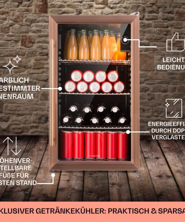 Klarstein Getränkekühlschrank HEA-Beersafe-XXL-c 10041893, 83 cm hoch, 47.5 cm breit, Bierkühlschrank Getränkekühlschrank Flaschenkühlschrank mit Glastür - Image 10