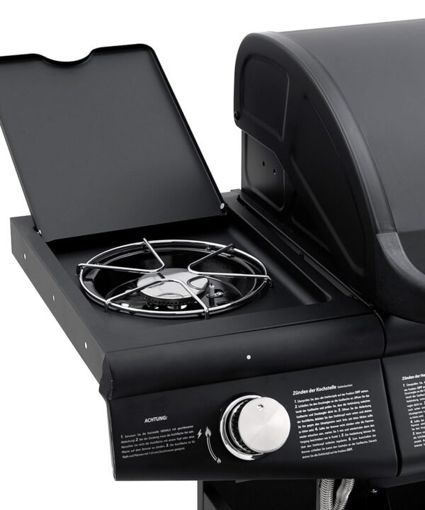 TAINO Gasgrill RED 6+1, Gasgrill-Set mit Abdeckhaube und Gasdruckminderer inkl. Schlauch, Standgrill, Seitenbrenner, Abdeckhaube, Gasdruckminderer mit Schlauch - Image 5
