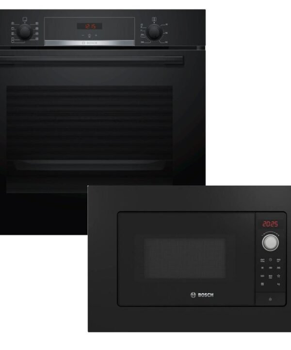 BOSCH Backofen-Set EcoClean + Mikrowelle 38cm Nischenhöhe f. Hochschränke schwarz - Image 2