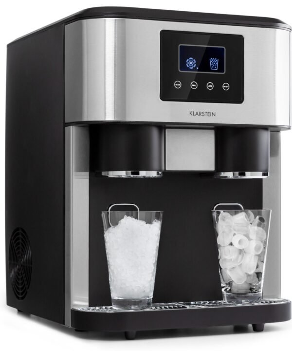 Klarstein Eiswürfelmaschine Eiszeit Crush, Eiswürfelmaschine mit Crushed Ice Eiswürfelbereiter Ice Cube Maker - Image 2
