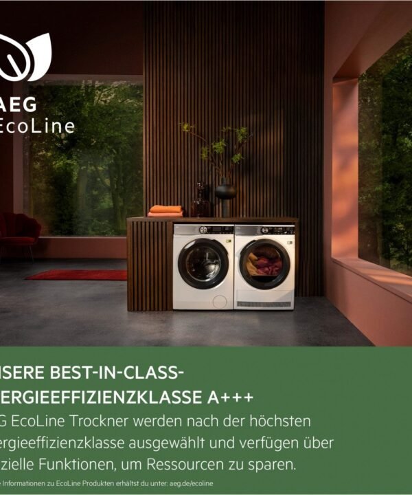 AEG Wärmepumpentrockner Serie 9000 TR9T75680, 3D-Scan-Restfeuchteermittlung, trocknet Wolle und Seide, 8 kg, 3D-Scan-Technologie-Restfeuchteermittlung, trocknet Wolle und Seide, Kondensationstrockner - Image 4