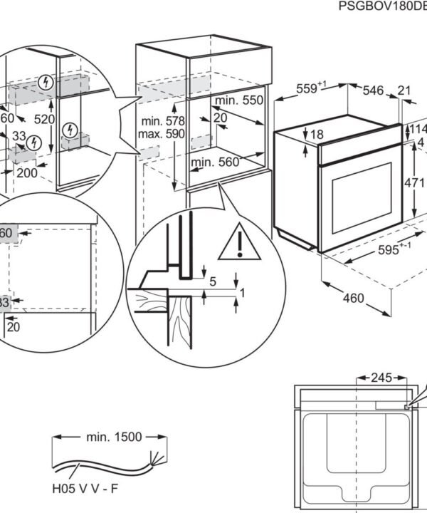 AEG Backofen-Set HH24BSPIL, mit 1-fach-Teleskopauszug, Pyrolyse-Selbstreinigung, WiFi, AirFry-Funktion, Kerntemperatursensor, Touch, Made in Germany - Image 35