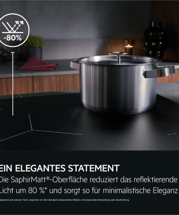 AEG Backofen-Set HH24BSISML, mit 1-fach-Teleskopauszug, Aqua Clean, SaphirMatt®-Induktionskochfeld-Kratzresistente Oberfläche, Pizzastufe - Image 13