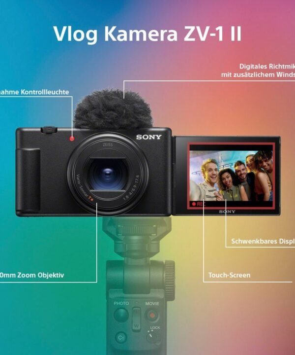 Sony Vlog-Kamera ZV-1 II 4K Ultra HD Video Systemkamera (20,1 MP, 2,7x opt. Zoom, Bluetooth, WLAN (Wi-Fi) - Image 3