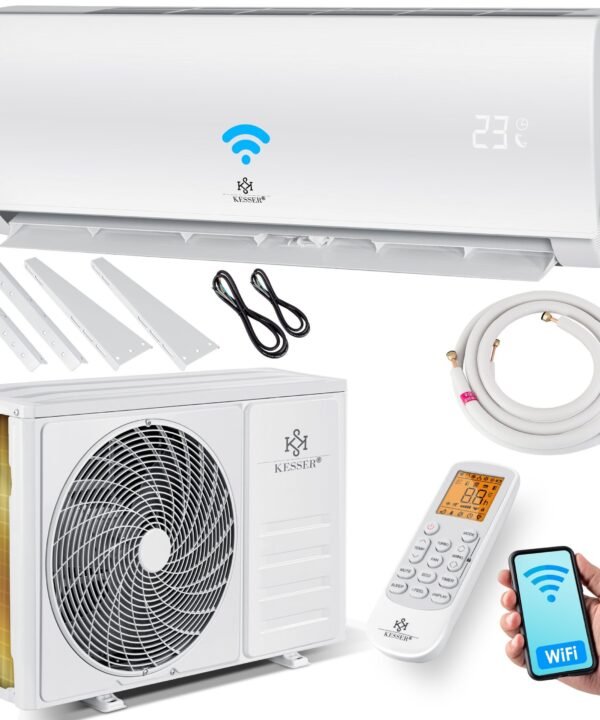 KESSER Split-Klimagerät Klimaanlage Set Split - mit WiFi/App Funktion Klimagerät 12000 BTU/h, Kühlen A++/ Heizen A+ - 3400 Watt Kältemittel R32 - Image 2