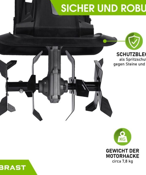 BRAST Elektromotorhacke Gartenfräse Kultivator Ackerfräse 1200-1500 Watt 36-45cm Arbeitsbreite, viele Modelle für kleine bis sehr große Rasenflächen, Elektro Motorhacke elektrische Motorhacke - Image 5