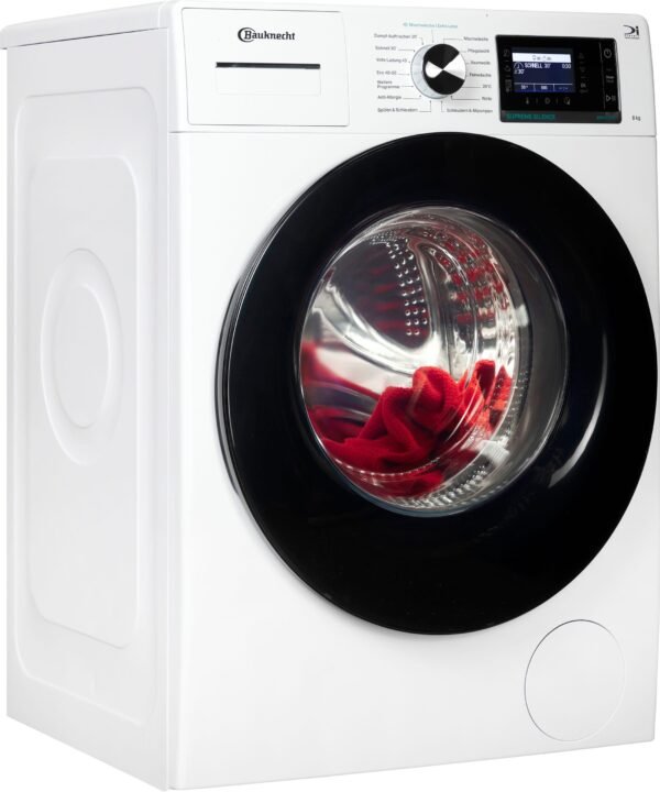 BAUKNECHT Waschmaschine B6R 88E SILENCE DE, 8 kg, 1400 U/min, Dampfprogramm, besonders leise, Vollwasserschutz