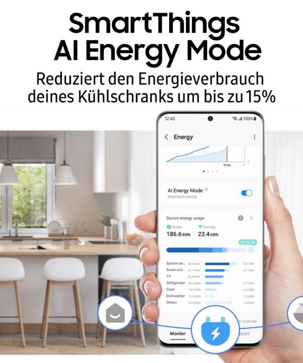 Samsung Kühl-/Gefrierkombination RL34C652CSA, 185,3 cm hoch, 59,5 cm breit, No Frost sowie Wifi & AI Energy Mode (SmartThings) - Image 5