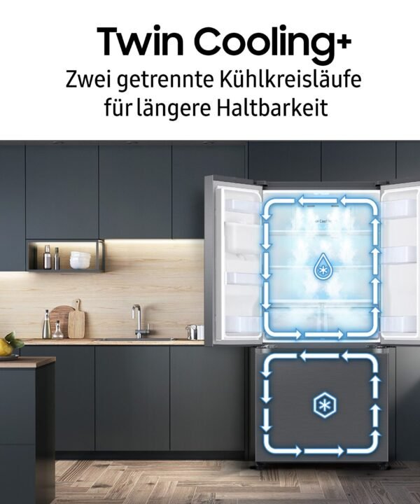 Samsung French Door RF50C530ES9, 177,6 cm hoch, 81,7 cm breit, Wasserspender mit Wassertank, Auto Ice Maker per Festwasseranschluss - Image 5