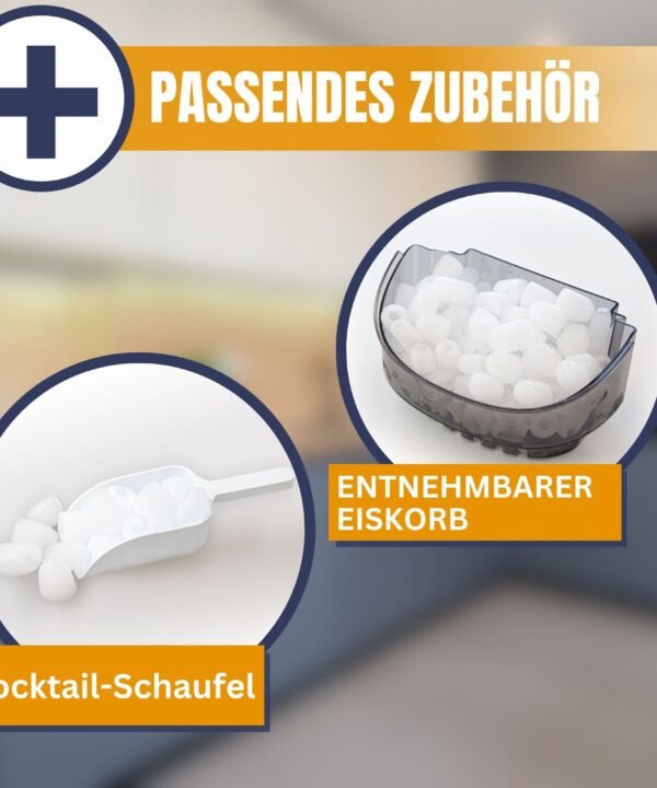 Sommertal Eiswürfelmaschine Sommertal Eiswürfelmaschine EM12C, Ice Maker, schnelle Eisherstellung ab 6 Minuten, 12kg pro Tag - Image 3