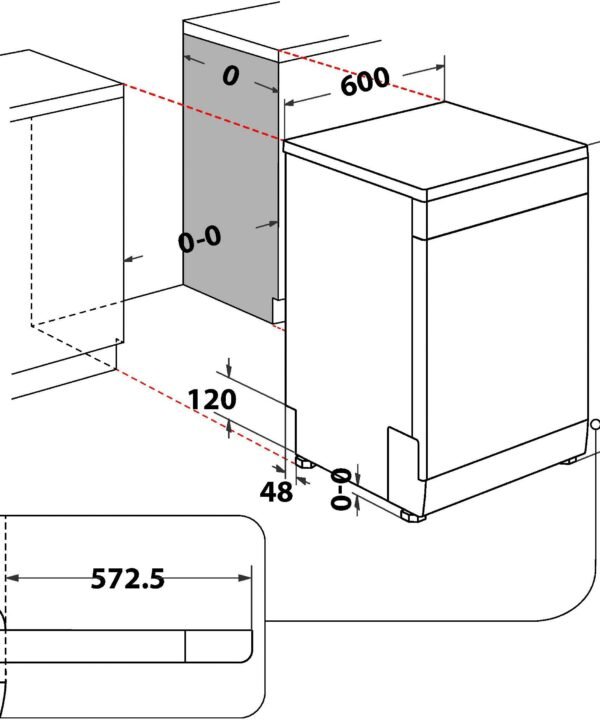 BAUKNECHT Standgeschirrspüler OBFC Ecosilent 9760, 9,5 l, 14 Maßgedecke, ActiveDry - automatisches Türöffnungssystem - Image 10