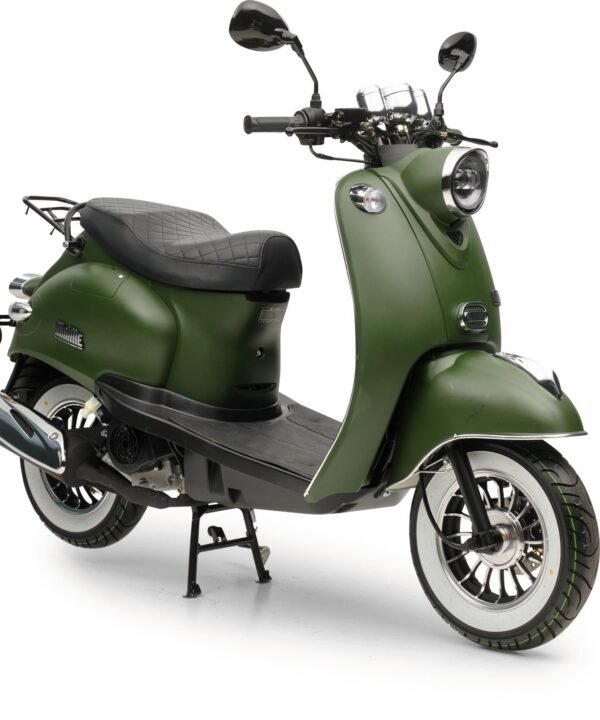 Burnout Motorroller MiniMe 2.0 Mattgrün, 50 ccm, 45 km/h, Euro 5, Unverwechselbares Retro Design, Moped - Image 5