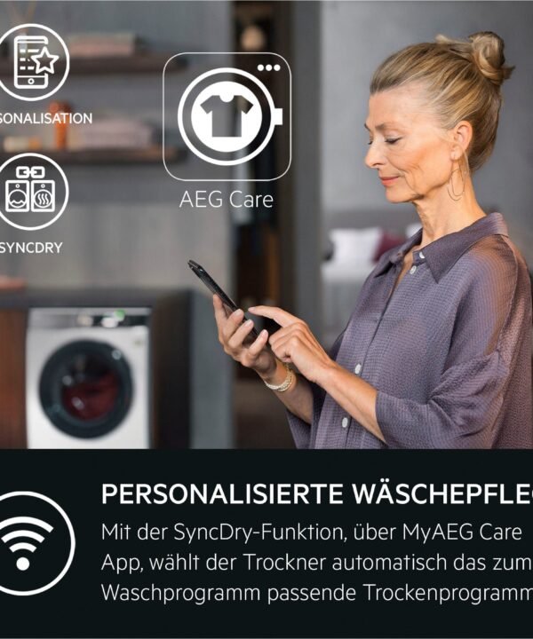 AEG Wärmepumpentrockner 9000 AbsoluteCare® Plus TR9W75680, 8 kg, AbsoluteCare®Plus ​- perfekte Trockenergebnisse bei allen Textilien - Image 4