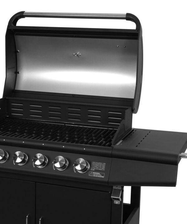 TAINO Gasgrill RED 6+1, Gasgrill-Set mit Abdeckhaube und Gasdruckminderer inkl. Schlauch, Standgrill, Seitenbrenner, Abdeckhaube, Gasdruckminderer mit Schlauch - Image 4