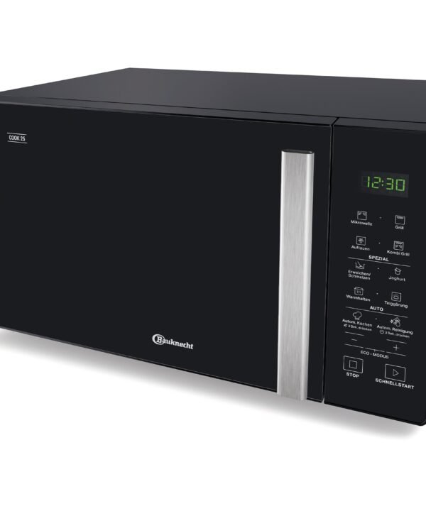 BAUKNECHT Mikrowelle, Mikrowelle 900 Watt, Quarz-Grill 1050 Watt, Schmelzfunktion für Käse, Schokolade oder Butter, Schnellstart-Funktion (Rapid-Start), Warmhaltestufe, Funktion Teig gehen lassen, 25,00 l, LED Display, 7 Leistungsstufen, 10 vorprogra - Image 6