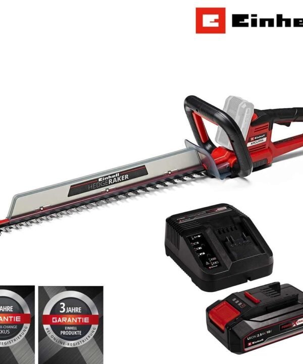 Einhell Akku-Heckenschere ARCURRA 18/55 mit Akku 2.5 Ah & Ladegerät 18V Power x-Change, Akku Strauchschere - Image 2