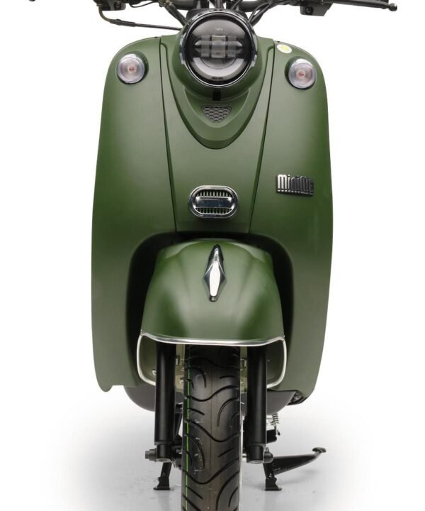 Burnout Motorroller MiniMe 2.0 Mattgrün, 50 ccm, 45 km/h, Euro 5, Unverwechselbares Retro Design, Moped - Image 4