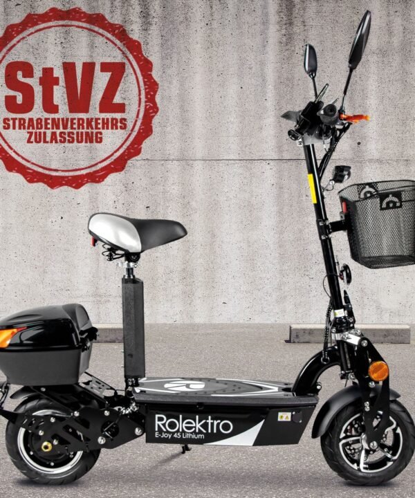 Rolektro E-Motorroller Rolektro E-Joy 45 Lithium, 1000 W, 45 km/h, bis zu 50 km Reichweite, mit USB-Anschluss - Image 3