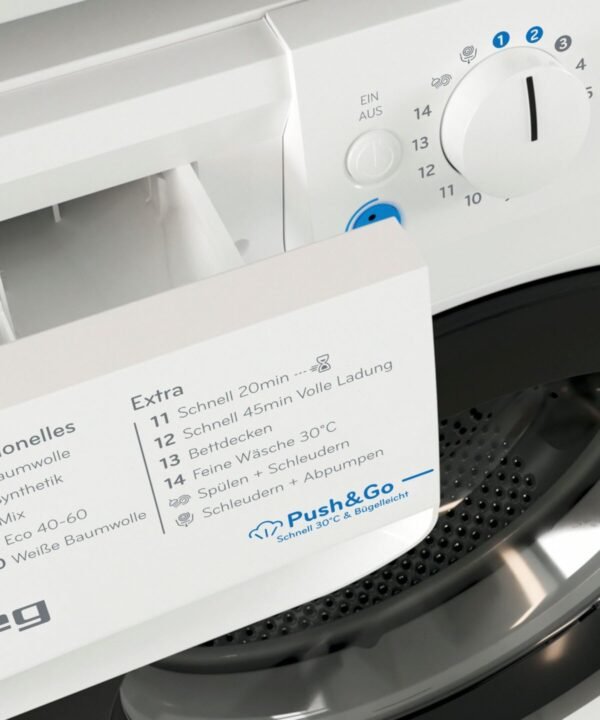 Privileg Waschmaschine PWFV X 873 A, 8 kg, 1400 U/min, Dampf-Programme für Baumwolle und Hemden – glättet die Fasern - Image 11
