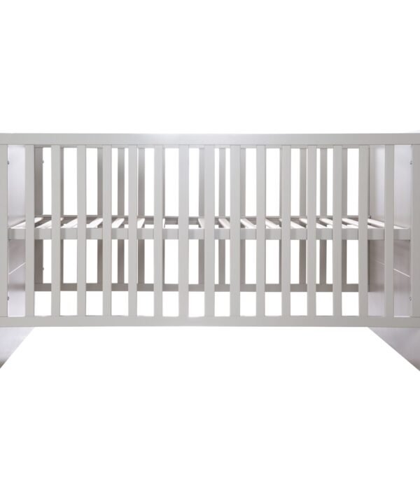 roba® Babymöbel-Set Lea - modernes schlichtes Babyzimmer Set aus Holz, (2-teiliges Set, Wickelkommode & Babybett 70 x 140 cm höhenverstellbar, Schlupfsprossen), Modernes Kinderzimmer mit Griffen aus Massivholz- Beige / Grau - Image 14