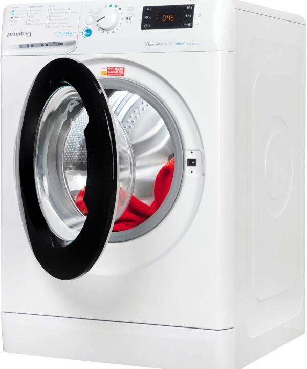 Privileg Waschmaschine PWFV X 873 A, 8 kg, 1400 U/min, Dampf-Programme für Baumwolle und Hemden – glättet die Fasern - Image 2