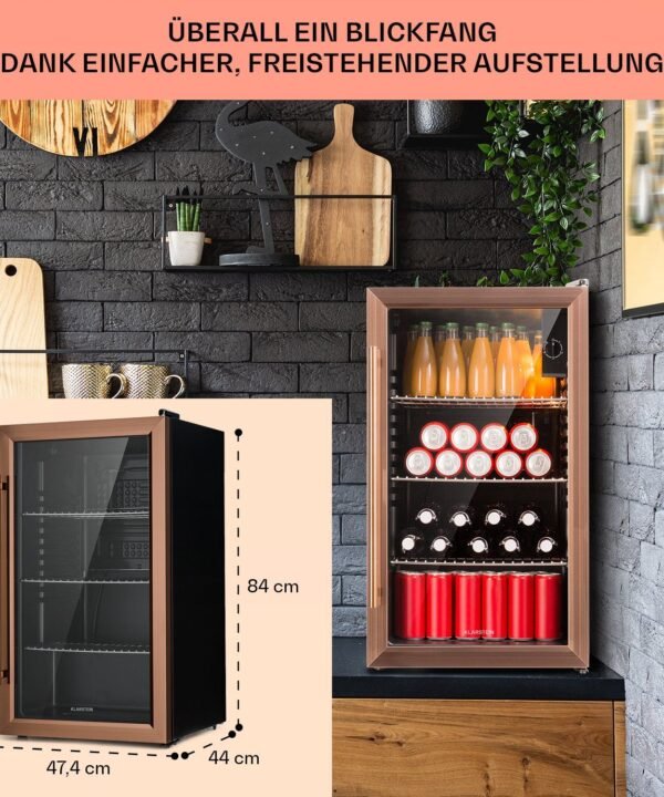 Klarstein Getränkekühlschrank HEA-Beersafe-XXL-c 10041893, 83 cm hoch, 47.5 cm breit, Bierkühlschrank Getränkekühlschrank Flaschenkühlschrank mit Glastür - Image 11