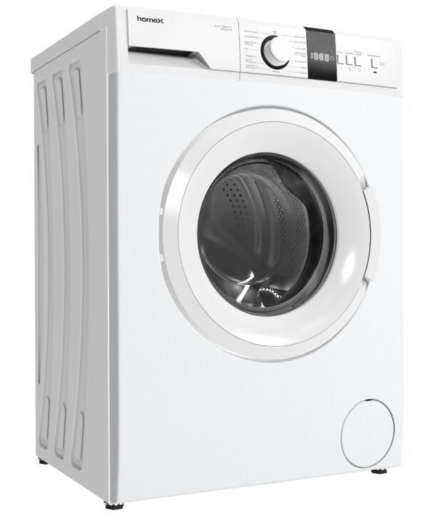 homeX Waschmaschine WF612C-W, 6 kg, 1200 U/min, Frontlader, Inverter Motor, Schontrommel, Leise & Effizient, 6kg, weiß - Image 12