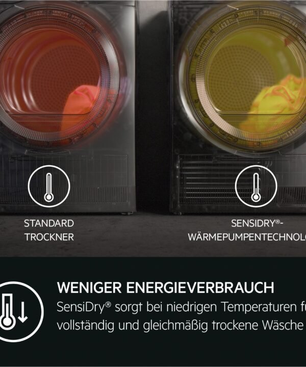 AEG Wärmepumpentrockner Serie 9000 TR9T75680, 3D-Scan-Restfeuchteermittlung, trocknet Wolle und Seide, 8 kg, 3D-Scan-Technologie-Restfeuchteermittlung, trocknet Wolle und Seide, Kondensationstrockner - Image 7