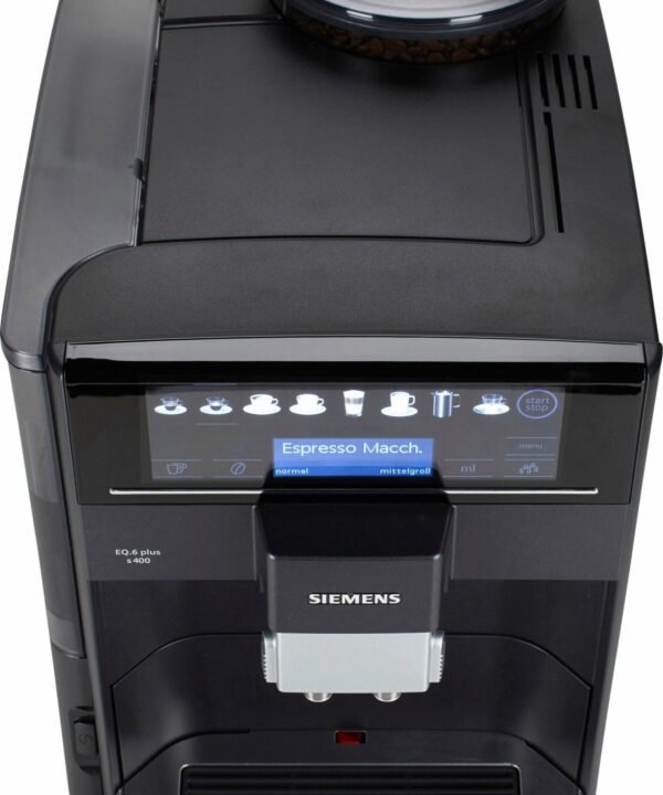 SIEMENS Kaffeevollautomat EQ6 plus s400 TE654509DE, Doppeltassenfunktion, Keramikmahlwerk, viele Kaffeespezialitäten, automatische Dampfreinigung, saphirschwarz - Image 5