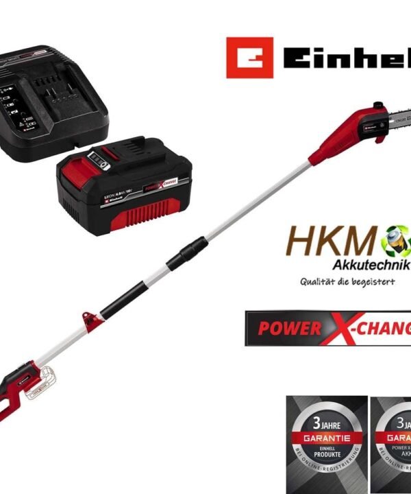 Einhell Akku-Hochentaster Hochentaster GC-LC 18/20 Li T 4.0 Ah Akku + Ladegerät Power X-Change