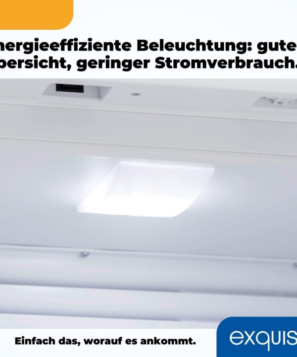 exquisit Getränkekühlschrank GKS350-2-GT-280D weiss, 173 cm hoch, 60 cm breit, 320 L Volumen, Getränkekühlschrank mit Glastür, LED - Image 8