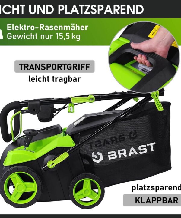 BRAST Elektro-Vertikutierer / Lüfter 2000 Watt Kombi Gerät, 40,00 cm Arbeitsbreite, (2in1-Funktion, 1 Vertikutier- und 1 Lüfter-Walze), Moosentferner - Image 4