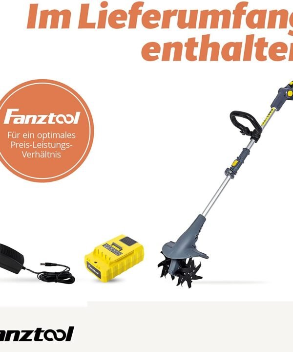 Fanztool Akku-Motorhacke 15B FANZTOOL 20V Motorhacke Bodenhacke Gartenhacke Kultivator, Akku Gartenfräse, Akku Motorfräse - Image 6