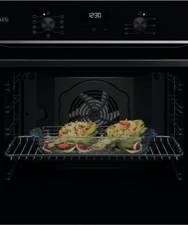AEG Backofen-Set HH24BSISML, mit 1-fach-Teleskopauszug, Aqua Clean, SaphirMatt®-Induktionskochfeld-Kratzresistente Oberfläche, Pizzastufe - Image 2