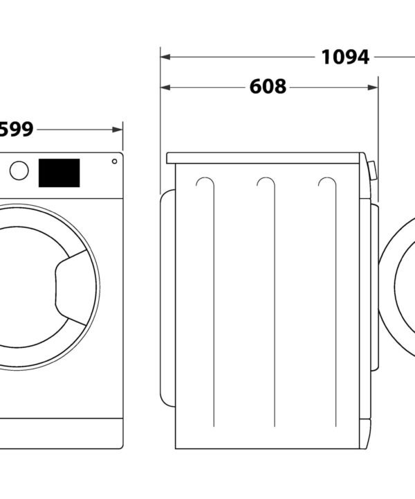 BAUKNECHT Waschmaschine B6R 88E SILENCE DE, 8 kg, 1400 U/min, Dampfprogramm, besonders leise, Vollwasserschutz - Image 27