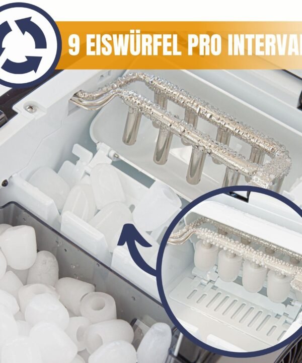 Sommertal Eiswürfelmaschine Sommertal Eiswürfelmaschine EM12C, Ice Maker, schnelle Eisherstellung ab 6 Minuten, 12kg pro Tag - Image 2