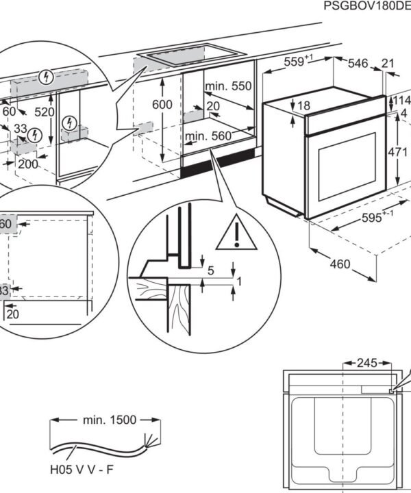 AEG Backofen-Set HH24BSPIL, mit 1-fach-Teleskopauszug, Pyrolyse-Selbstreinigung, WiFi, AirFry-Funktion, Kerntemperatursensor, Touch, Made in Germany - Image 34