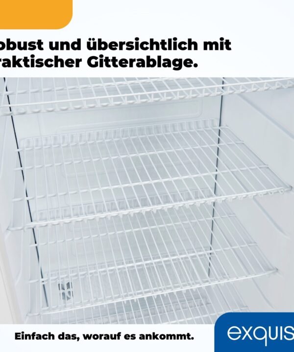 exquisit Getränkekühlschrank GKS350-2-GT-280D weiss, 173 cm hoch, 60 cm breit, 320 L Volumen, Getränkekühlschrank mit Glastür, LED - Image 9