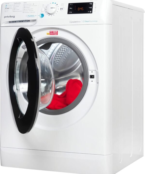 Privileg Waschmaschine PWFV X 1073 A, 10 kg, 1400 U/min, Dampf-Programme für Baumwolle und Hemden – glättet die Fasern - Image 2