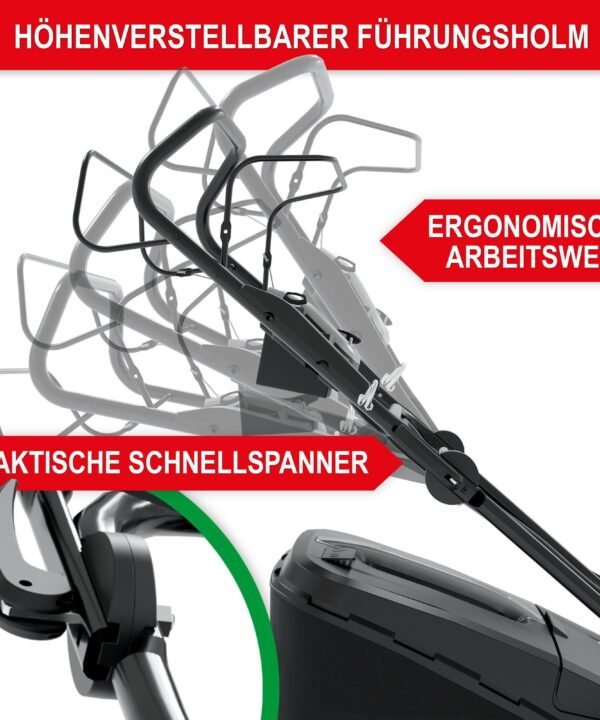 Onbest Benzinrasenmäher mit Antrieb Tornado X-Cut 5in1 Doppelmesser, 51 cm Schnittbreite, 6,5 PS, Mulchkit, Sograd-Lüfterrad - Image 11