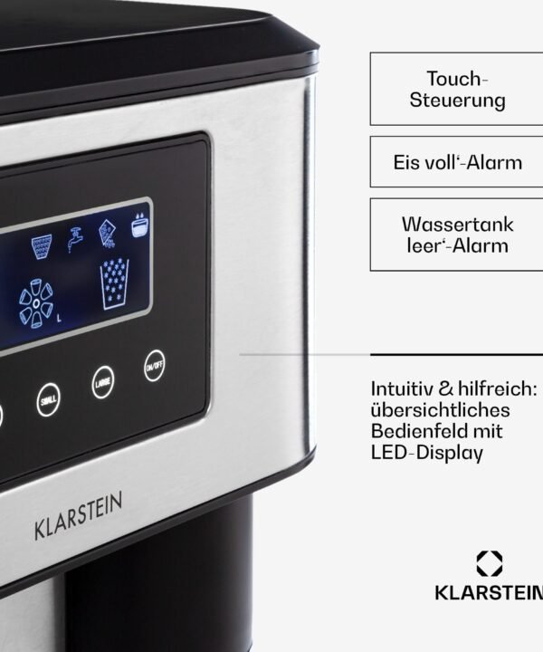 Klarstein Eiswürfelmaschine Eiszeit Crush, Eiswürfelmaschine mit Crushed Ice Eiswürfelbereiter Ice Cube Maker - Image 5