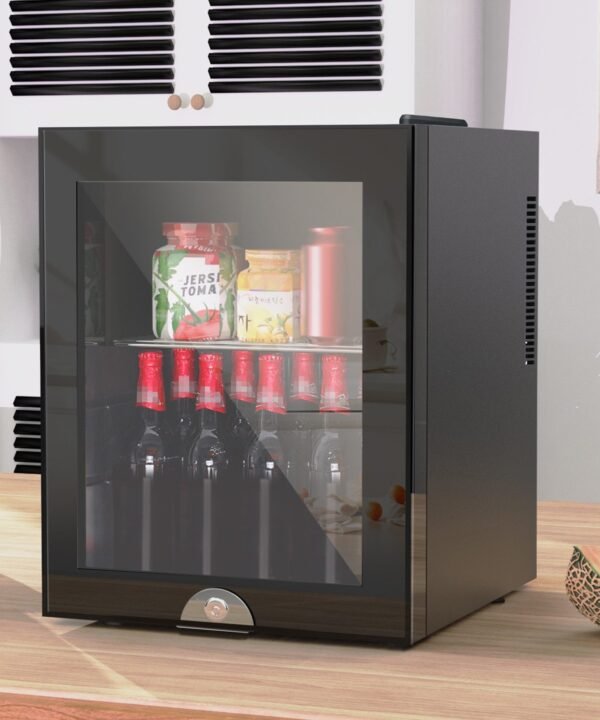 oyajia Getränkekühlschrank Table Top Kühlschrank 45 cm hoch, 40 cm breit, 39 cm hoch, 46.5 cm breit, Mini Kühlschrank Bierkühlschrank klein Getränkekühlschrank mit Glastür - Image 8